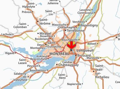 Carte Montréal île fluviale