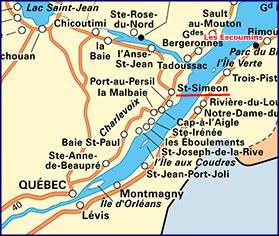 Carte Saint-Siméon Québec