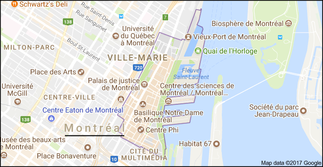 Carte Vieux Montréal